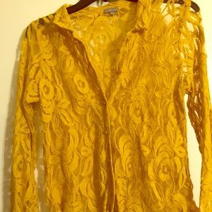 Lace gold blouse